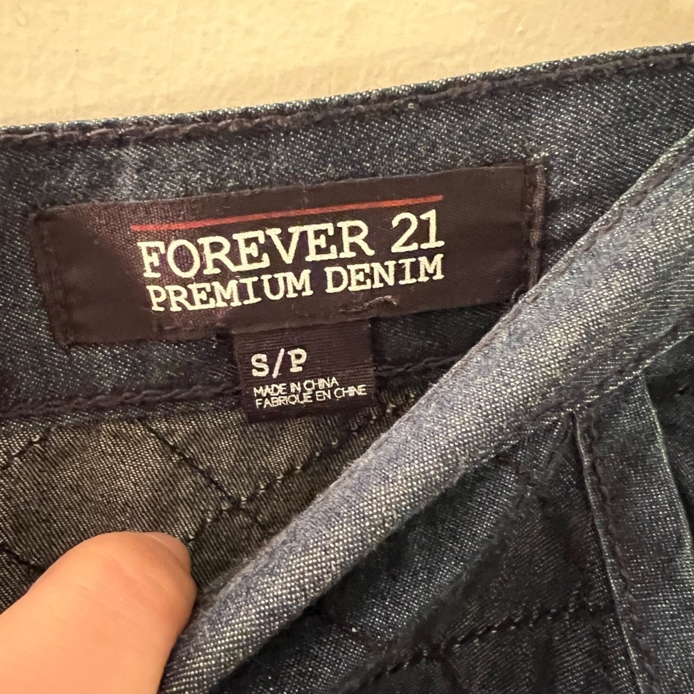 EUC A Line Denim Skirt FOREVER 21 Size S WORK Vintage Jean Midi denim - Picture 3 of 9